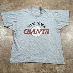 VTG New York Giants Baseball T Shirt‎ Graphic Art SINGLE STITCH Trench Tag NY XL